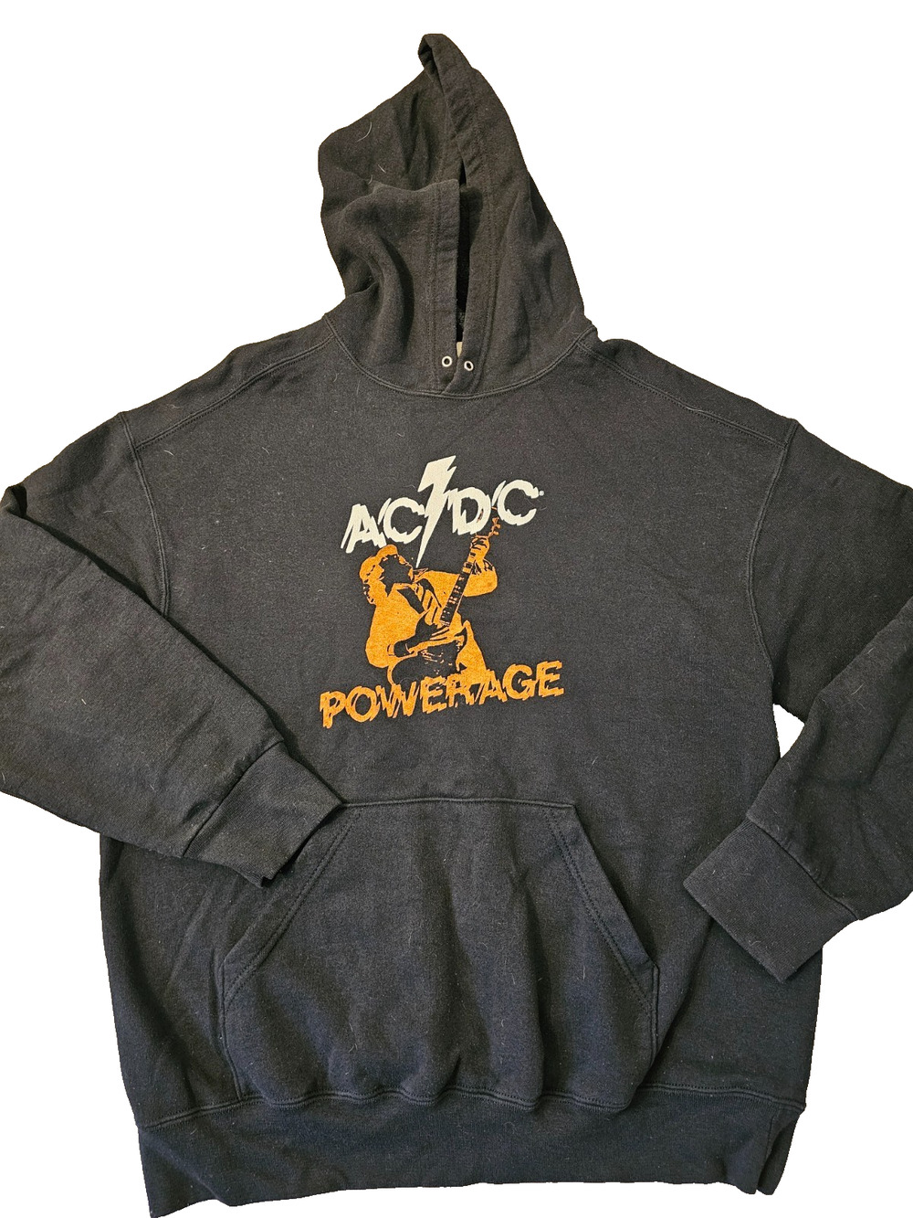 Rockware AC/DC Zip Hoodie Powerage Music Sweatshirt Size XL